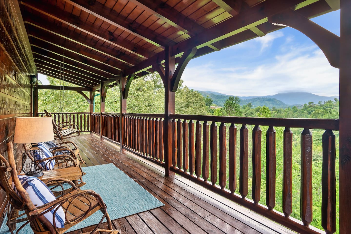 Relax on the upper level porch & take in the breathtaking views