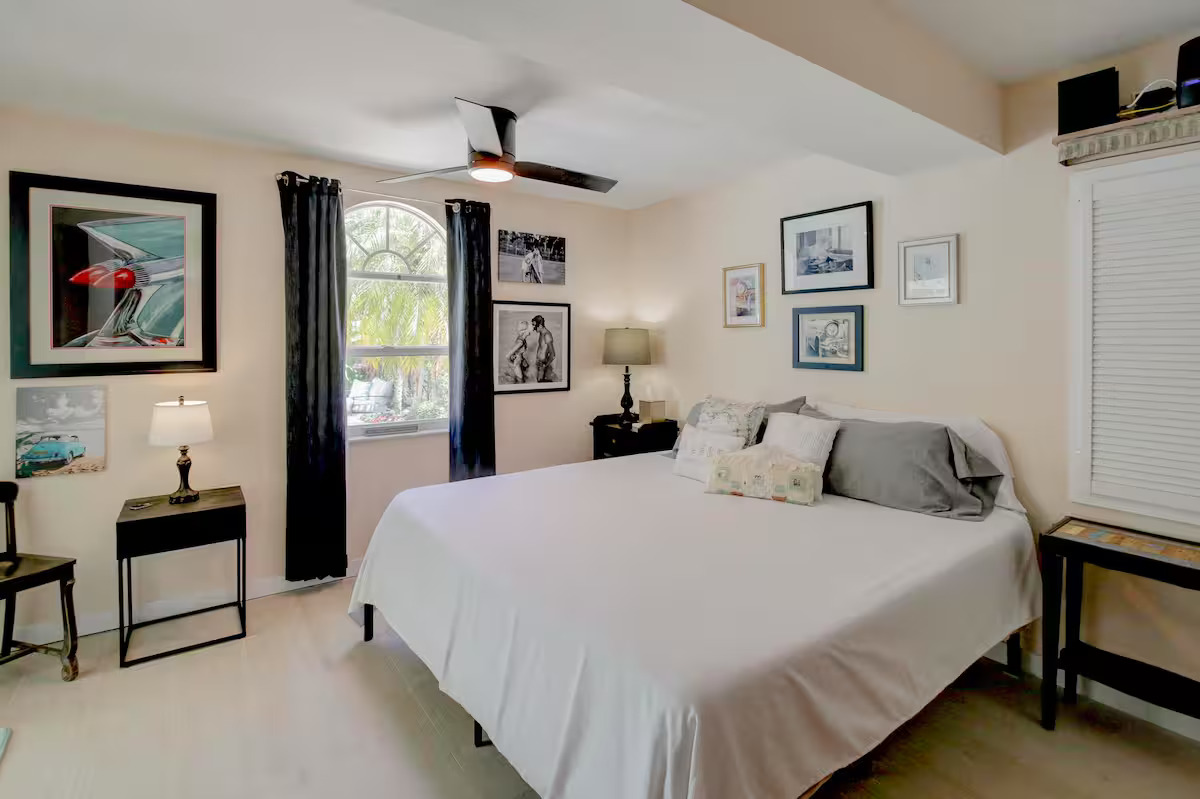 Master bedroom with King size bed