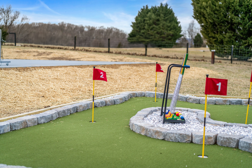 Backyard mini-golf for the whole family. Quick rounds between meals and movie night.