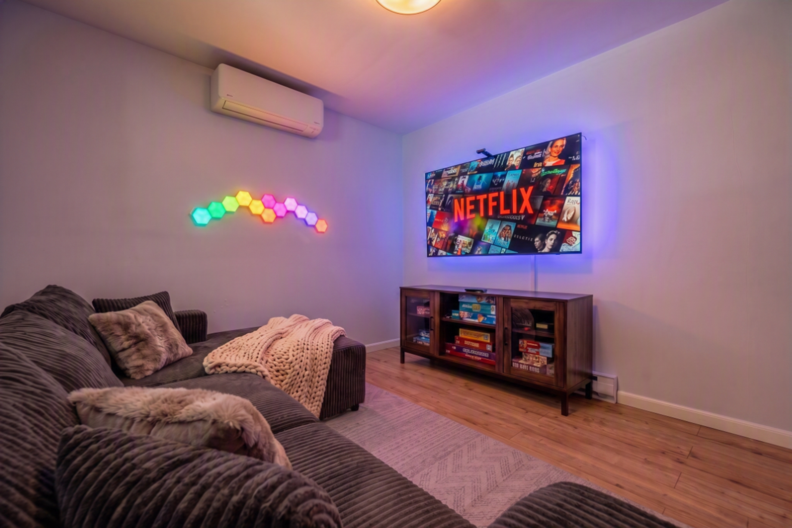 Movie night (x2) - the downstairs movie room is perfect for hanging out