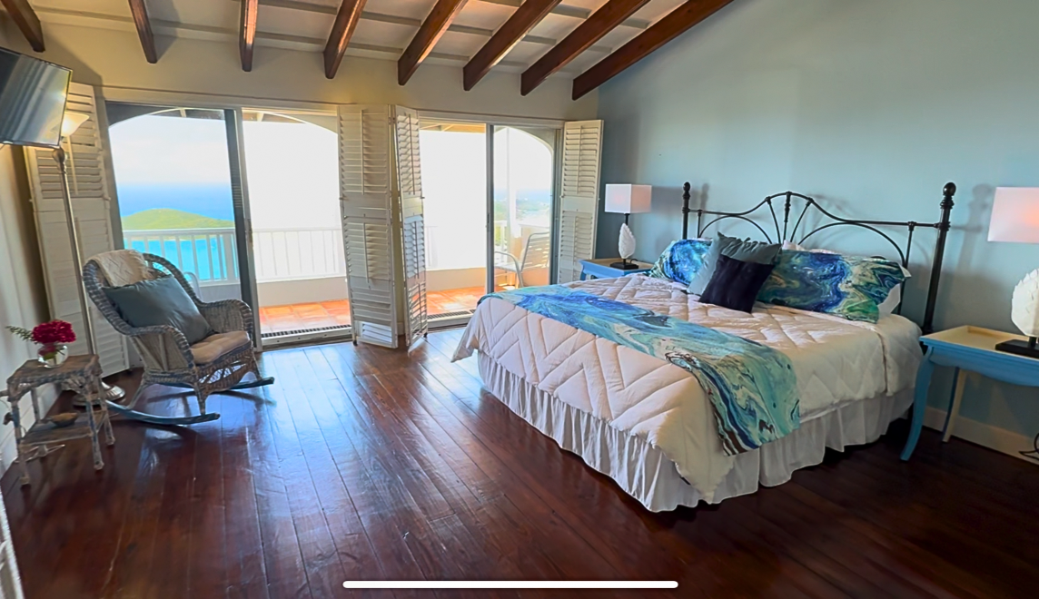 Guest suite 5 has a large private balcony with endless views