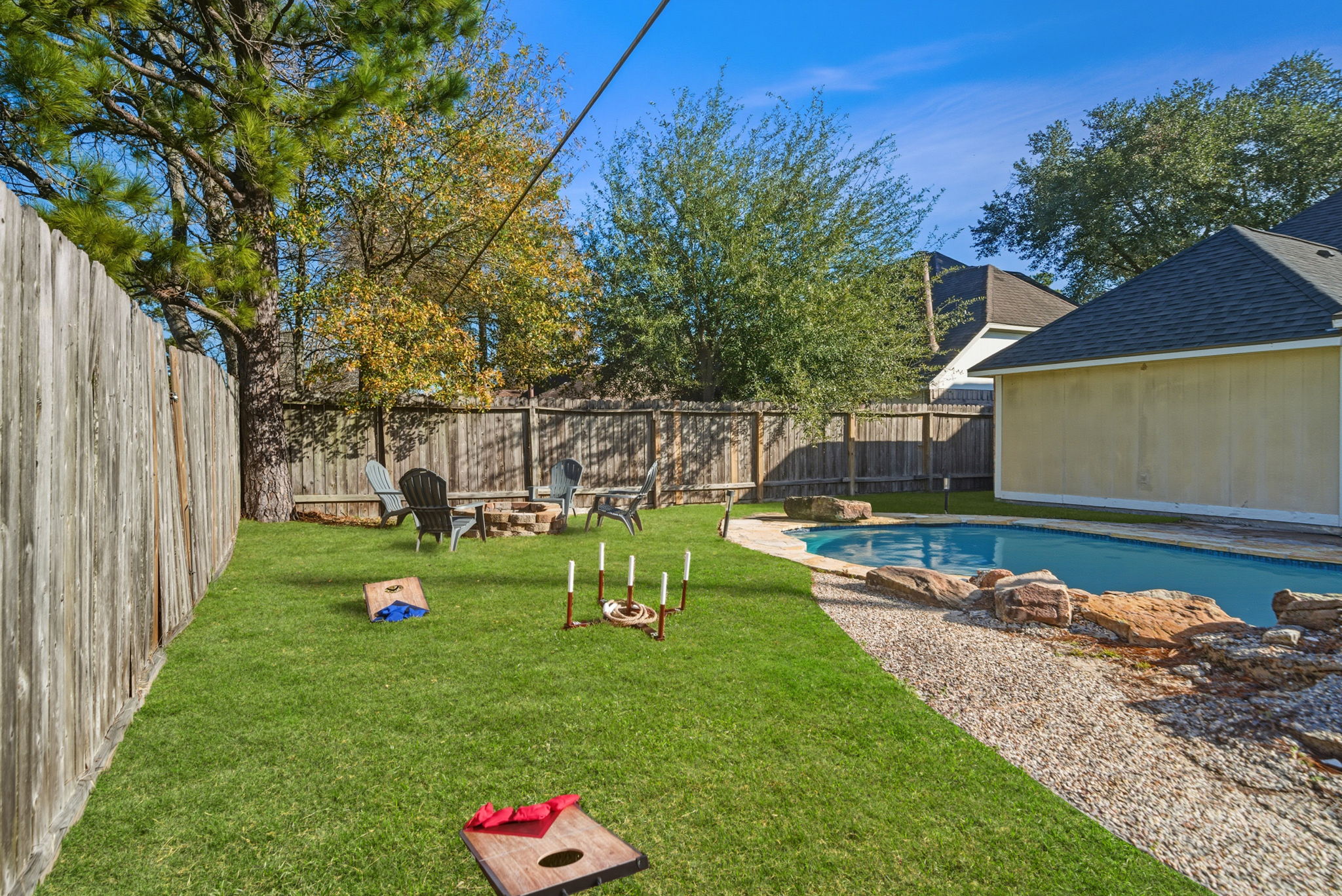 Outdoor games for friendly competition and nonstop fun.