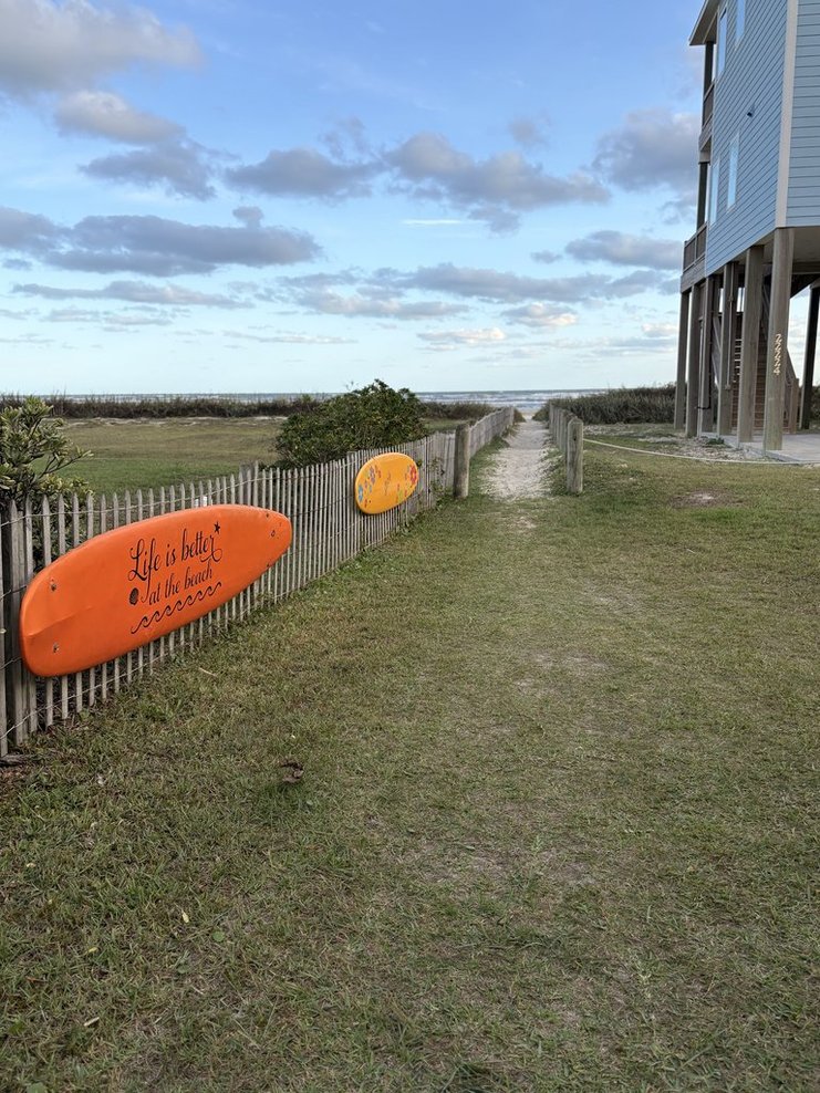 This is the cutest entry to our beach!