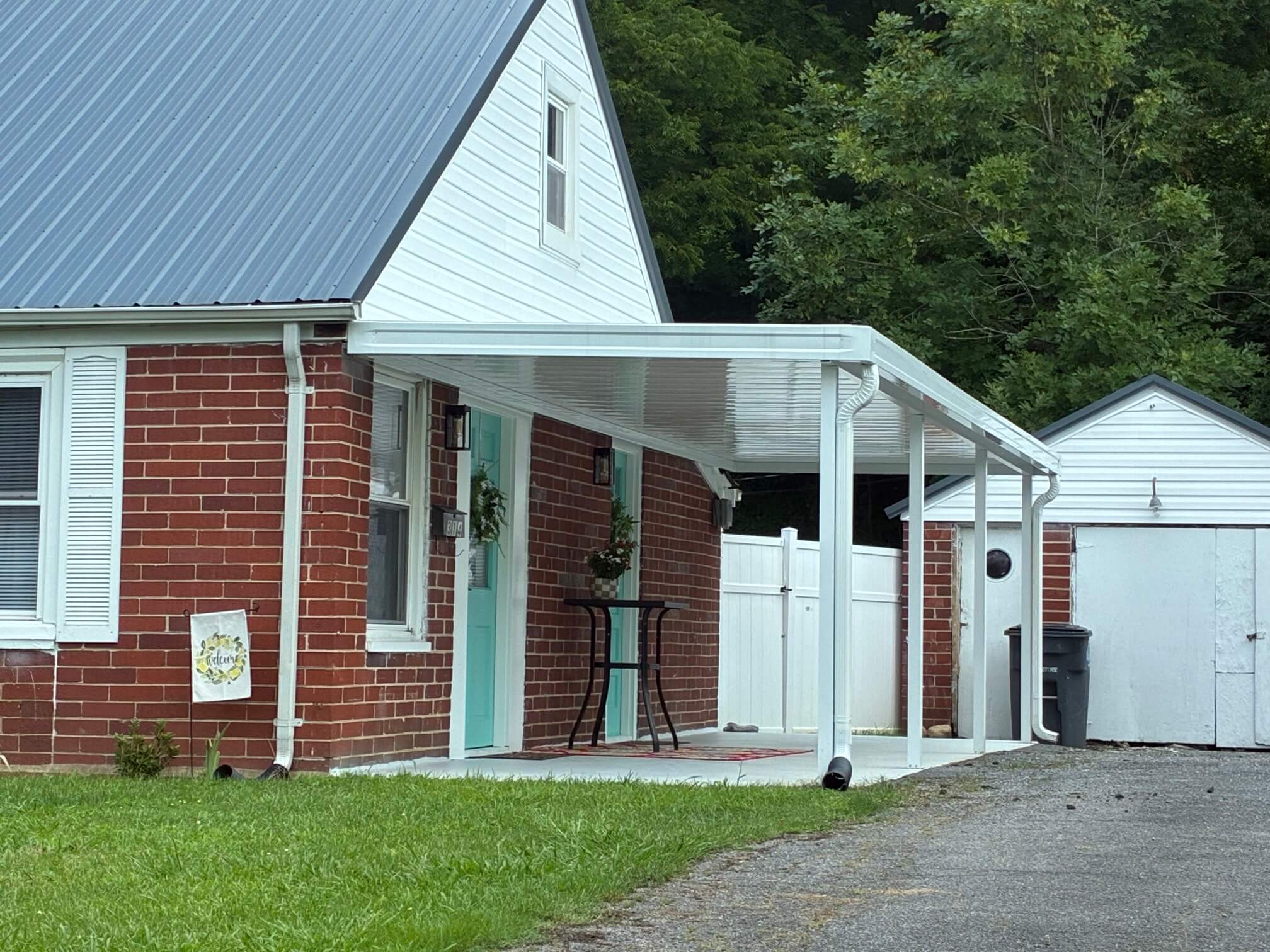 Driveway and Covered Entryway