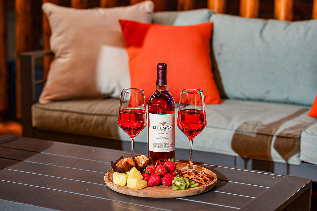 Enjoy time with friends and family on the comfortable outdoor seating under the covered porch