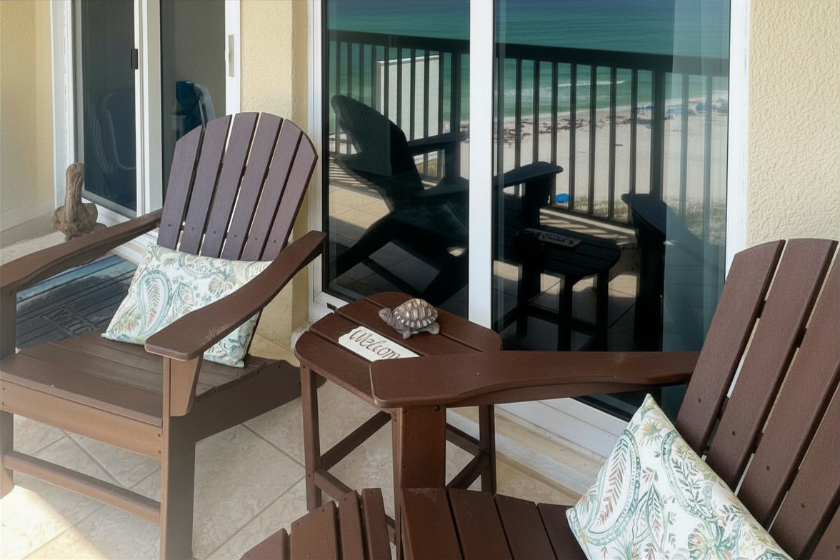 Patio with ocean view
