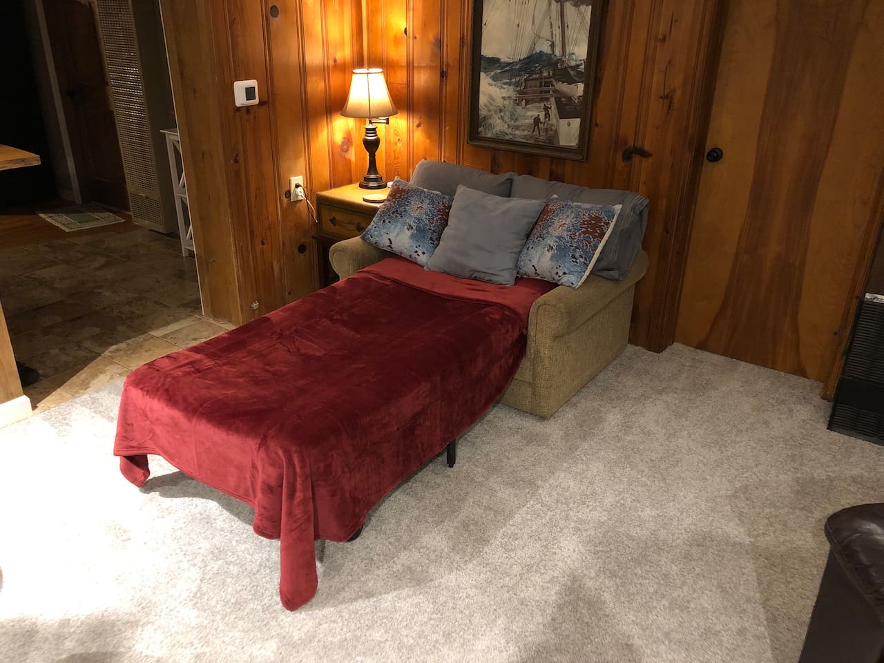 Twin size sofa bed in action! 