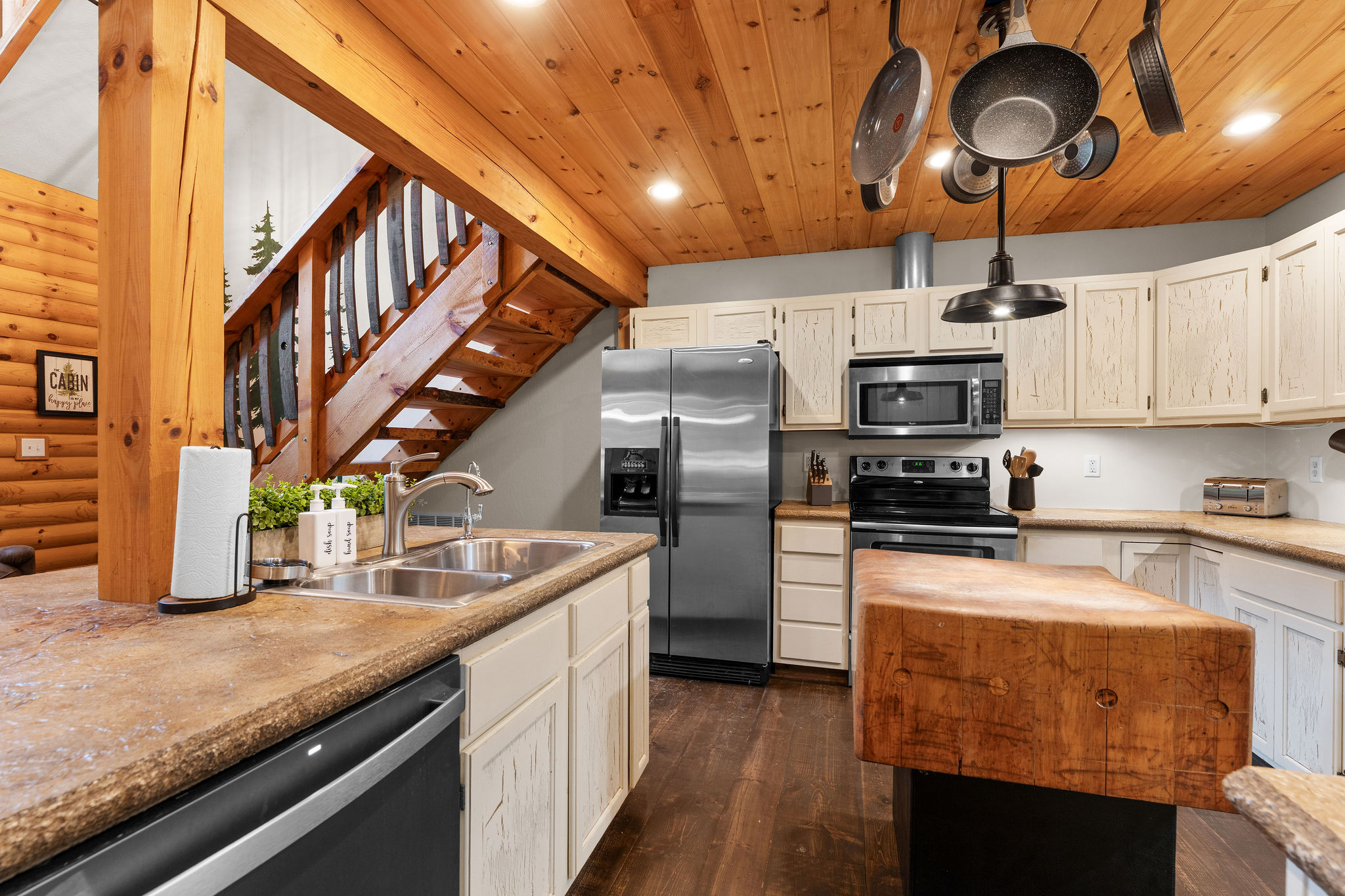 Butcher Block in kitchen