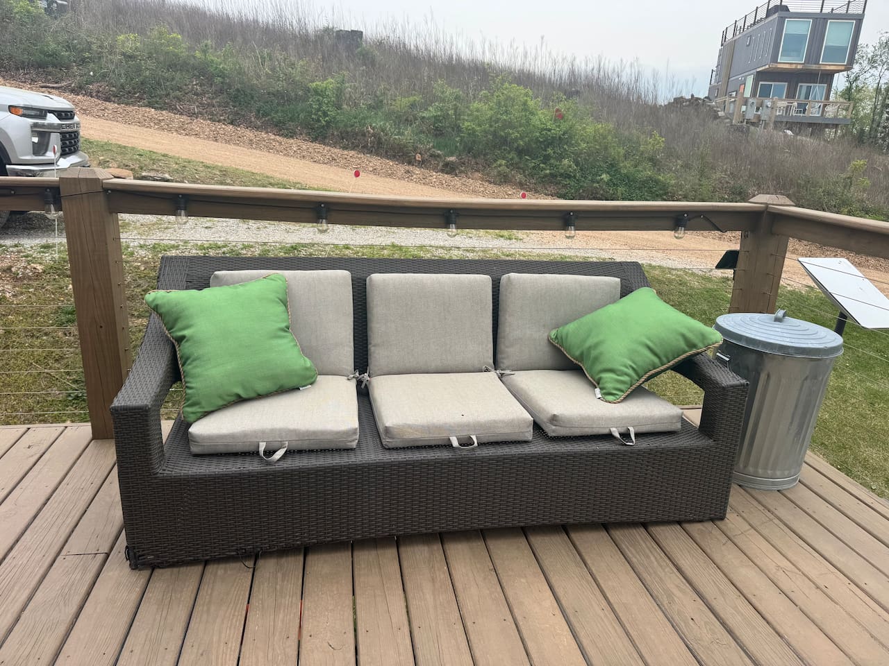 Side porch Sunset viewing sofa