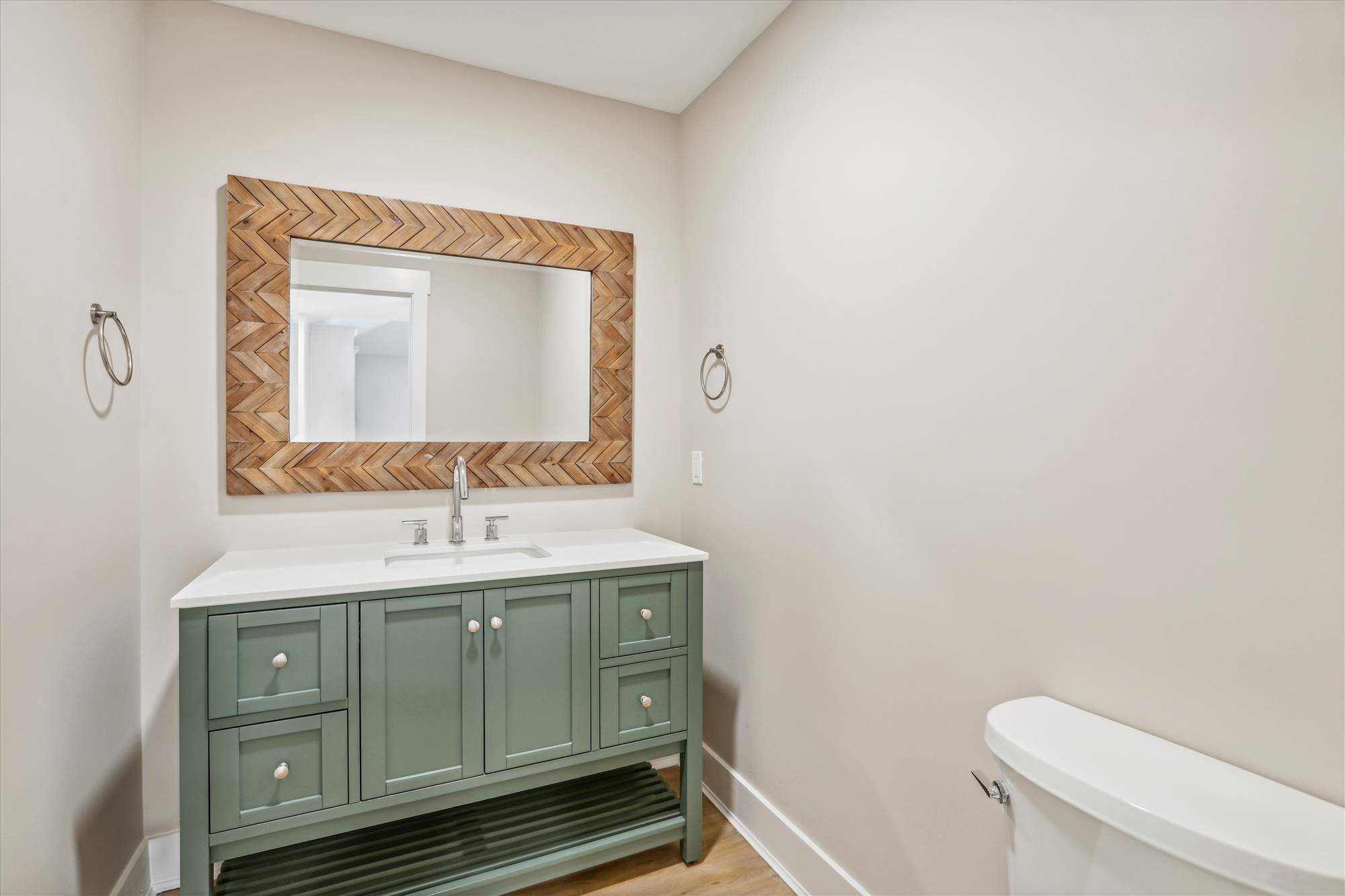 Powder Room off of the Kitchen area