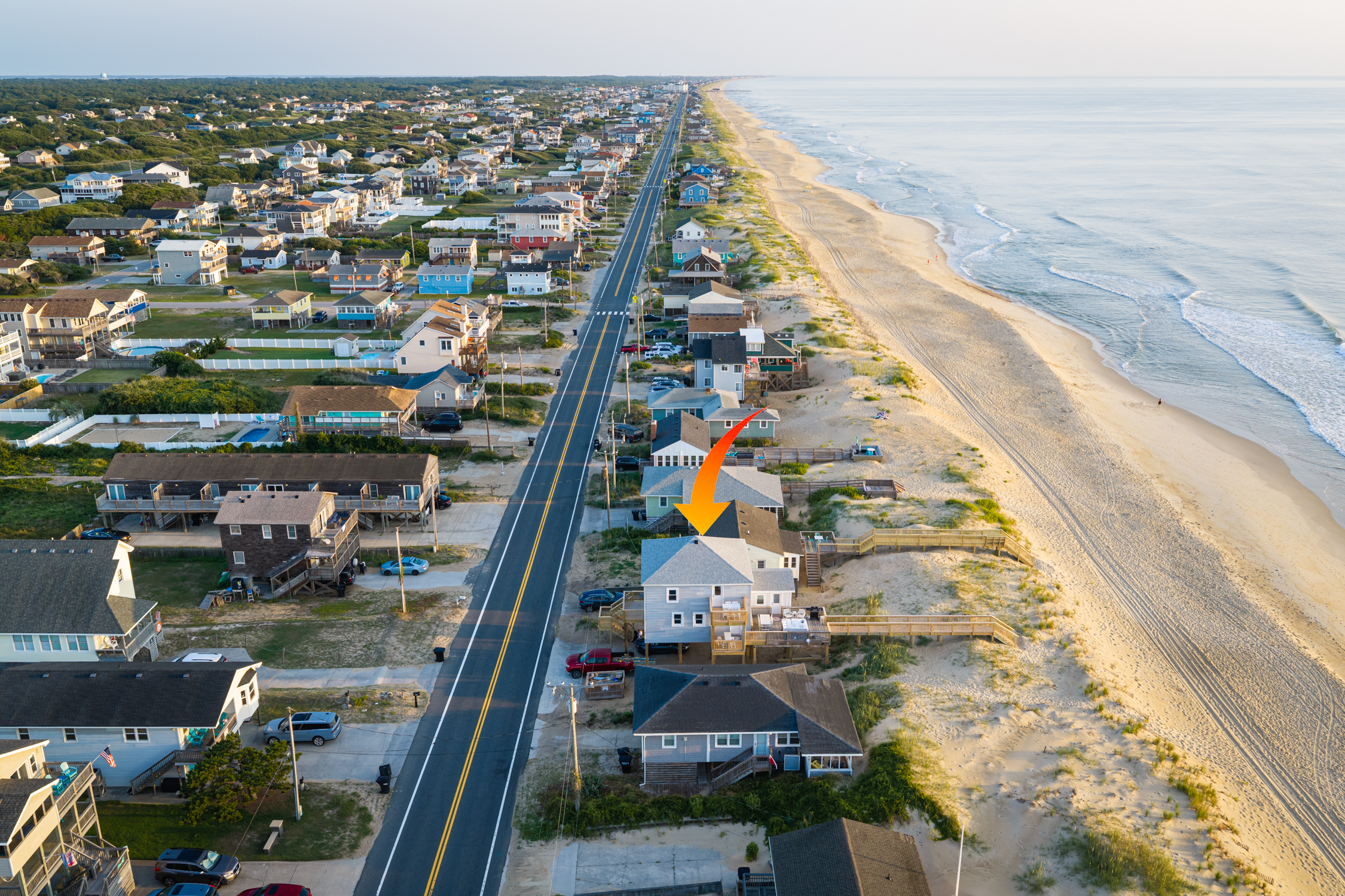 Aerial View from South towards Kitty Hawk Ocean Front