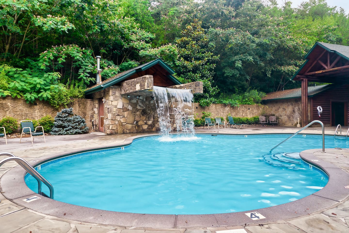 Private Resort Pool, for use by resort guests only. Open seasonally (typically May-Sept)