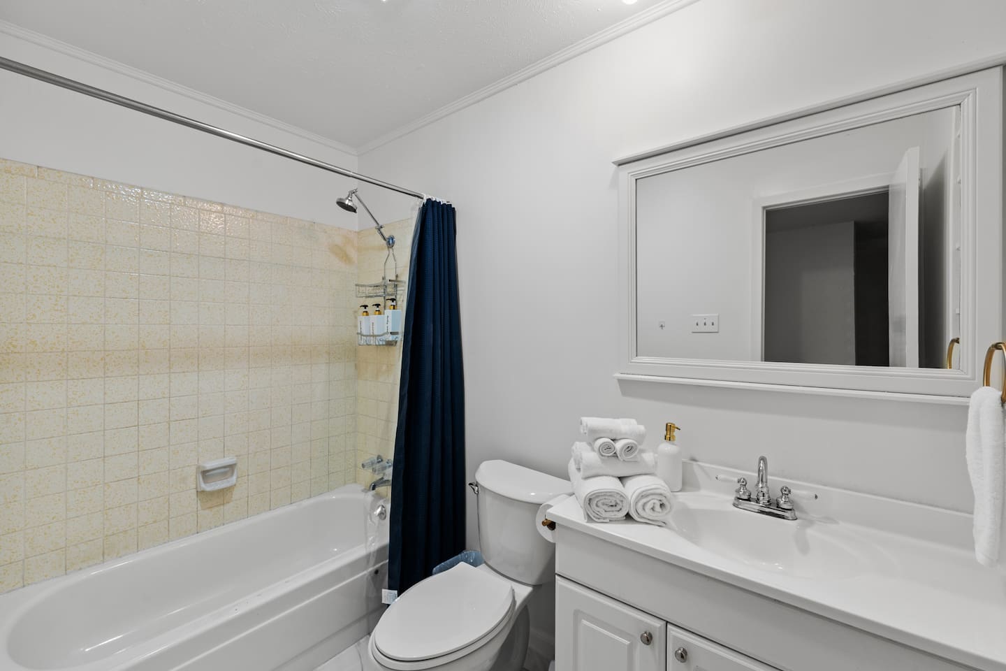 Refresh in this updated bathroom with all the essentials.