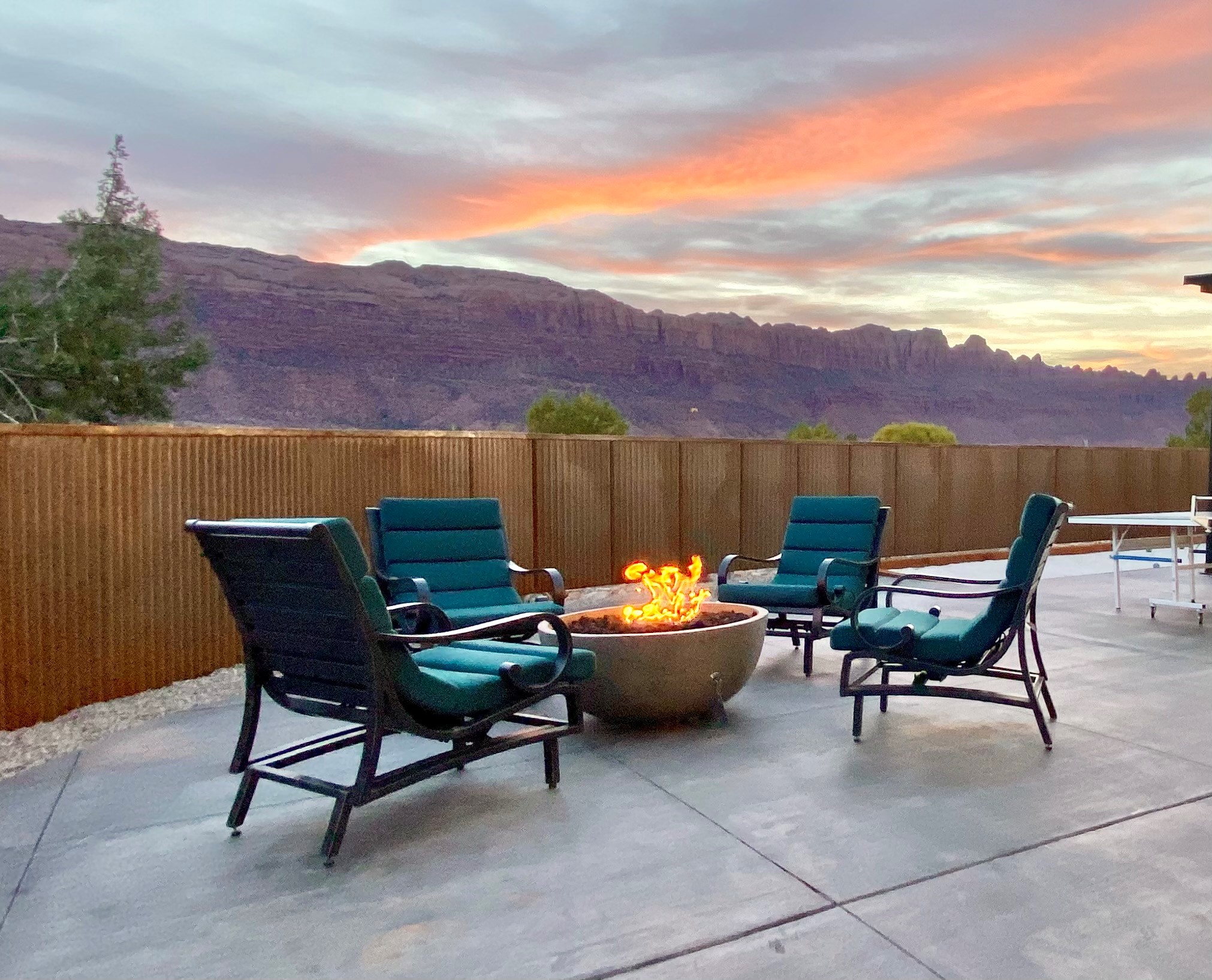 Fire pit with a view