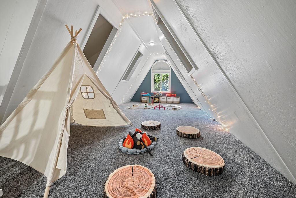 Kids playroom in attic