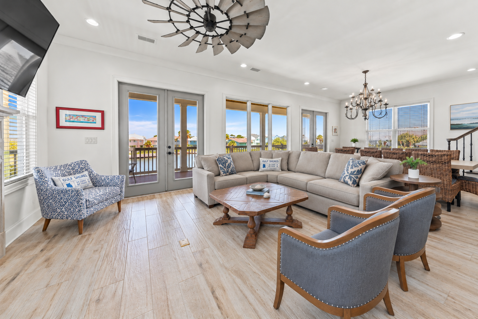 Living room with sectional sofa