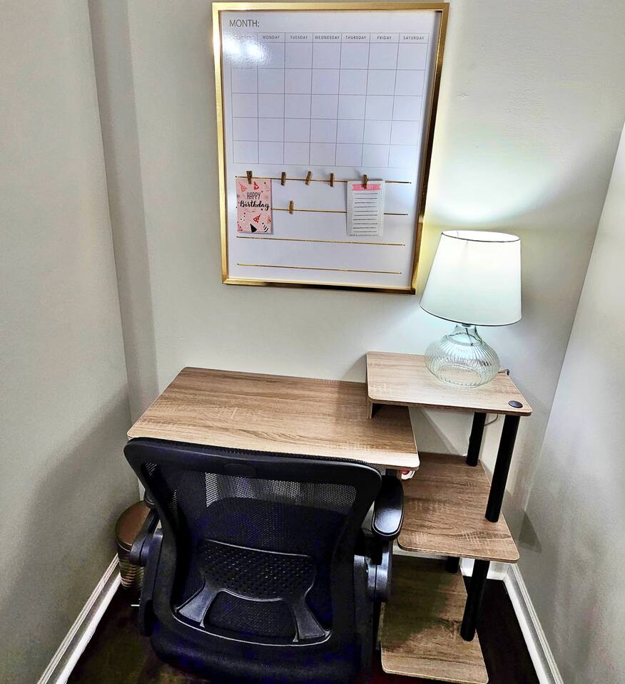 Working remotely? This is the perfect area to get some work done with little distractions. 