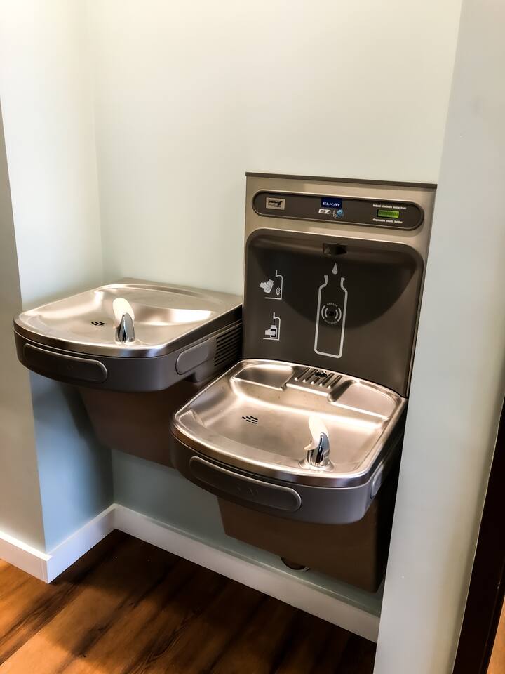 Water fill station in clubhouse