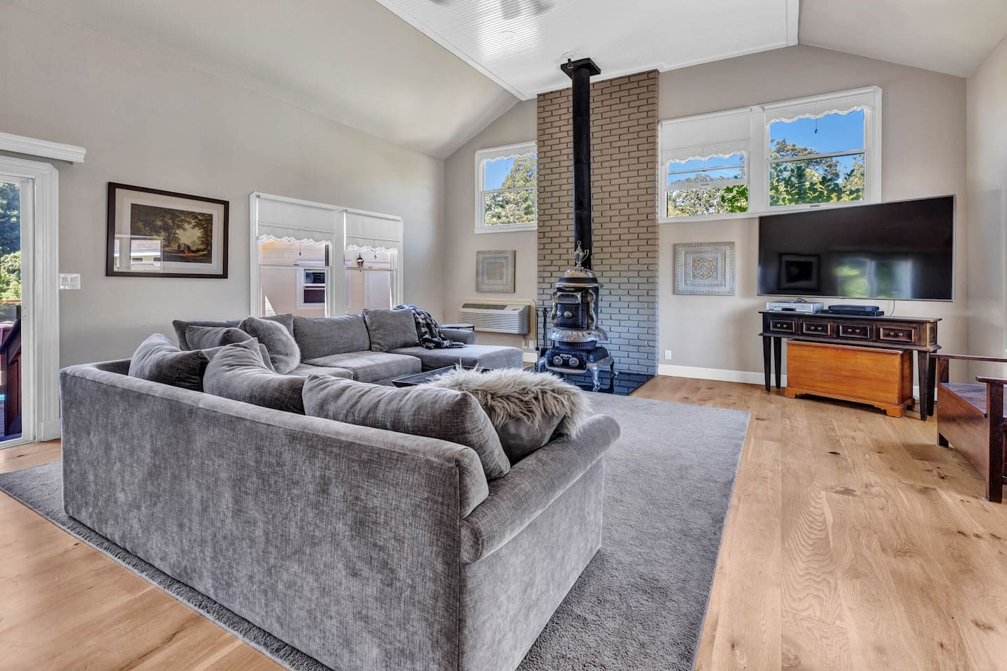 First living room with smart tv. 