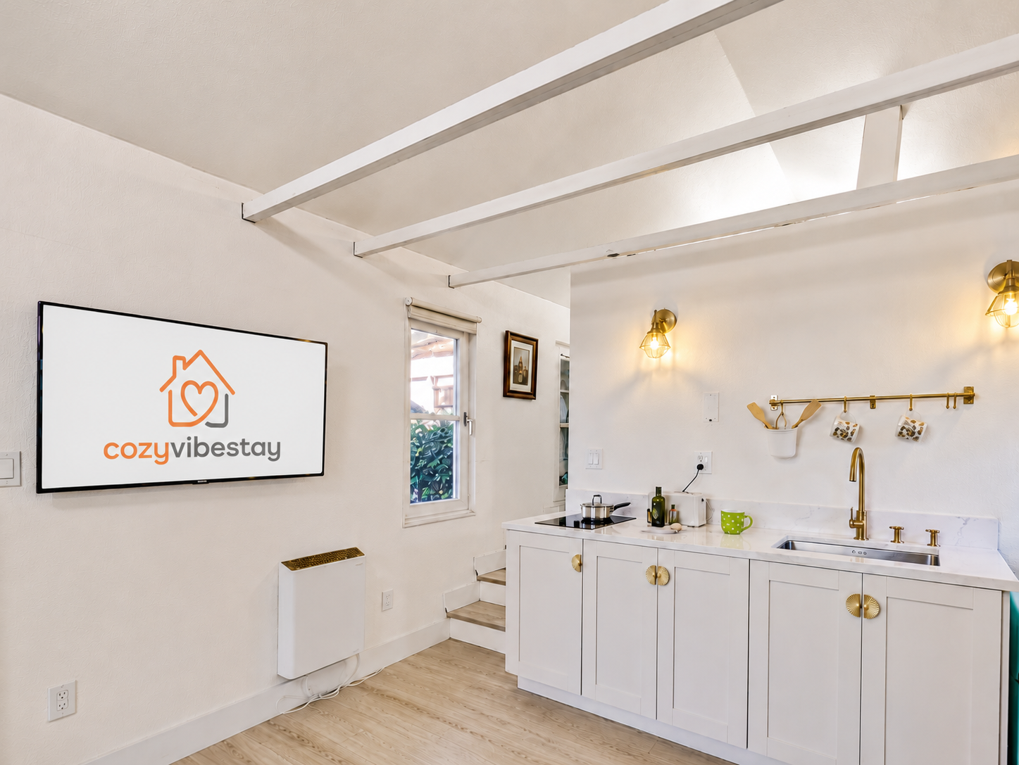 Stylish kitchenette with modern amenities. 🌿