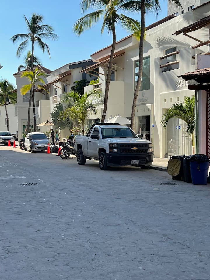 View of the street Life is located.