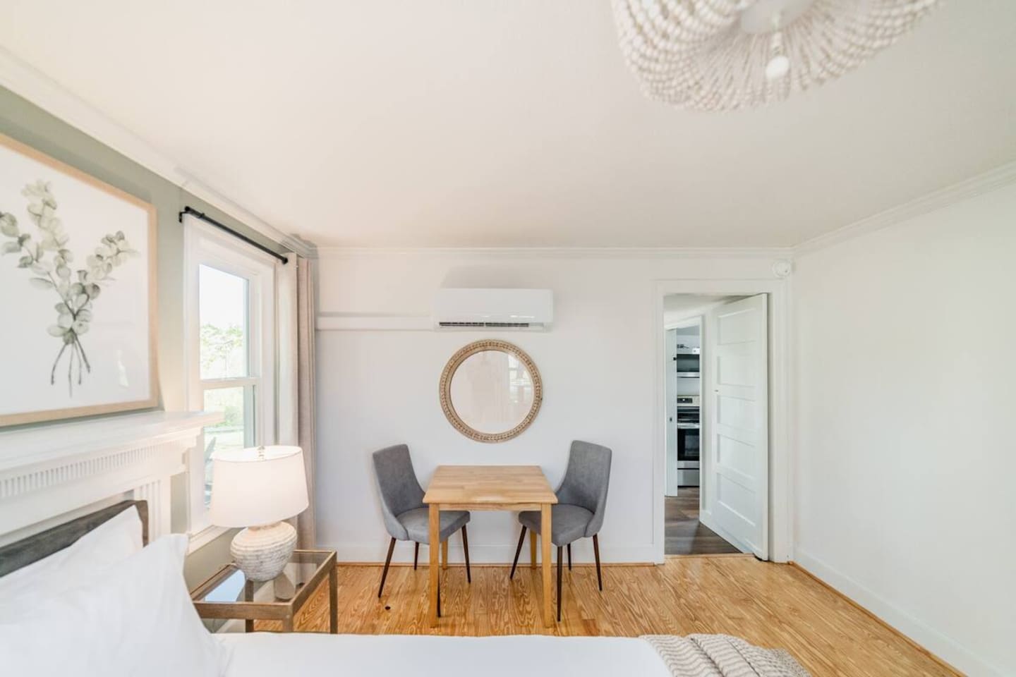 Table & 2 chairs for work, dining, or getting ready