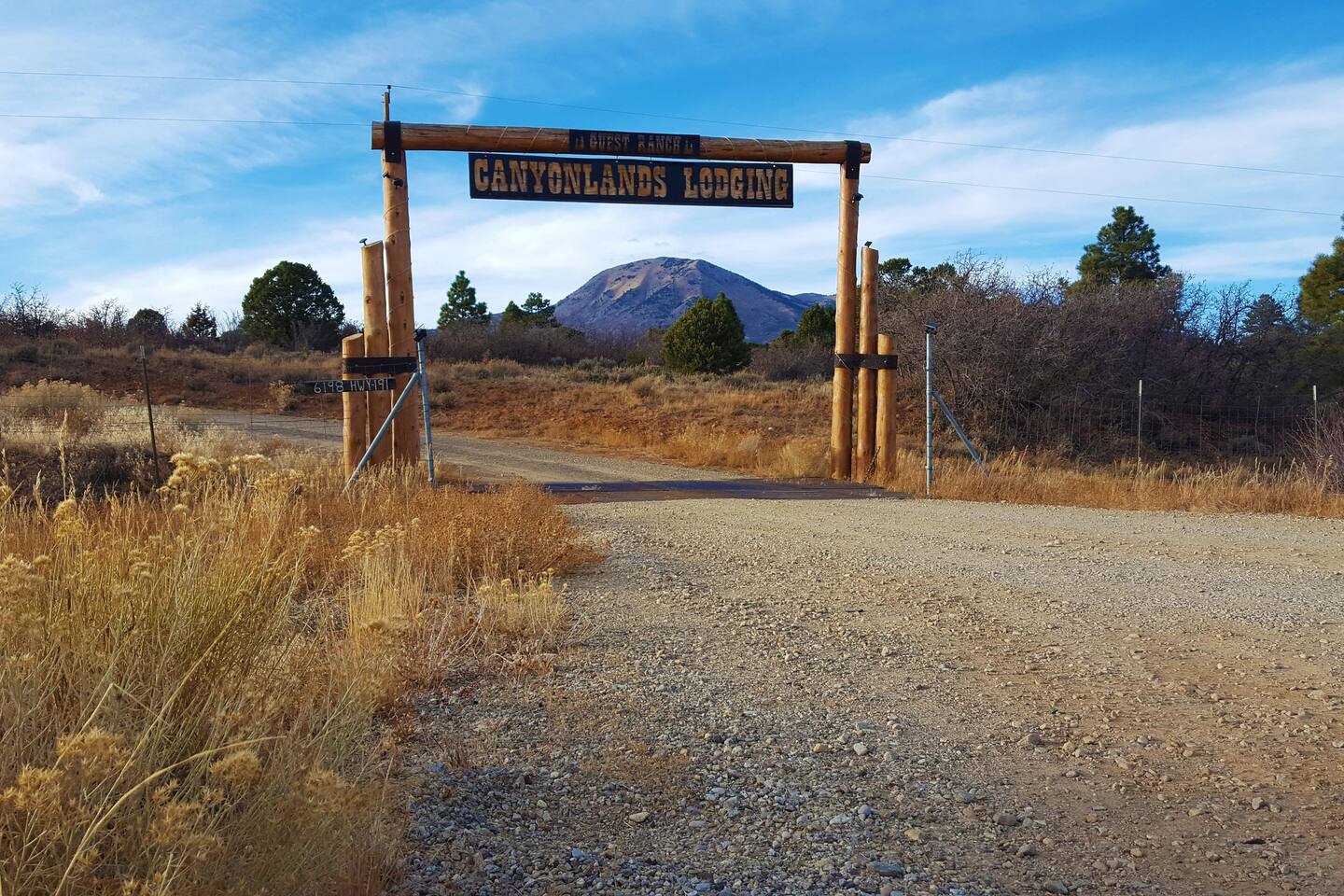 The entrance to our ranch