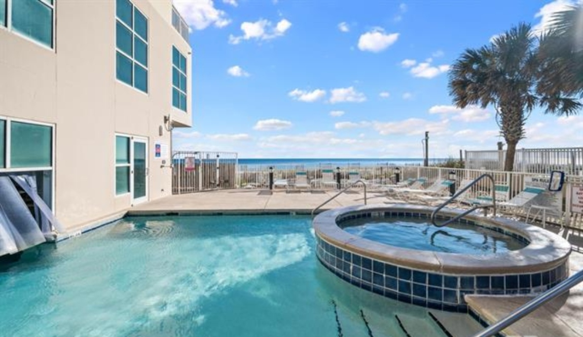 Outdoor Pool Hot Tub And Beach View