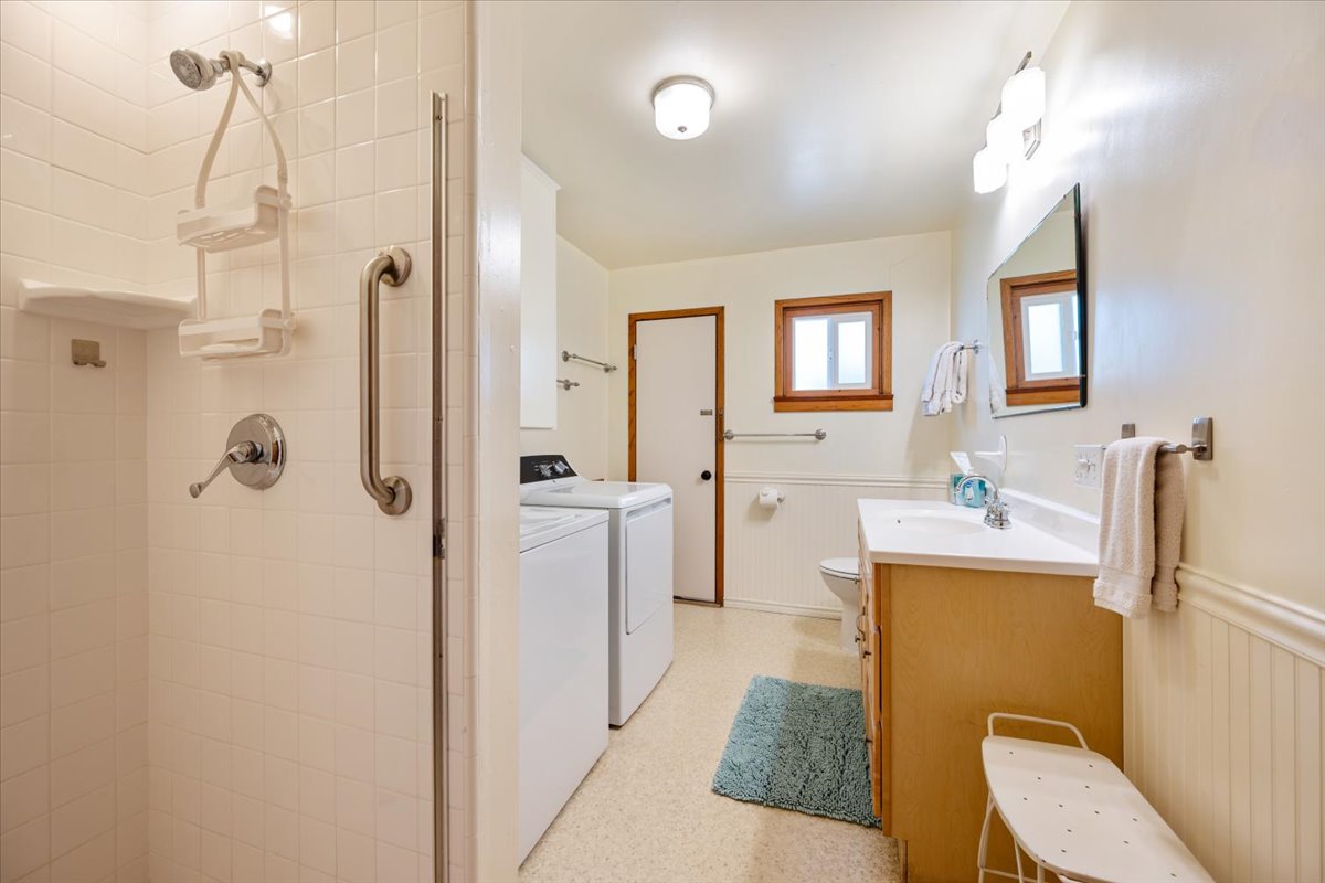 Laundry Room/ Hall Restroom 2. walk in shower