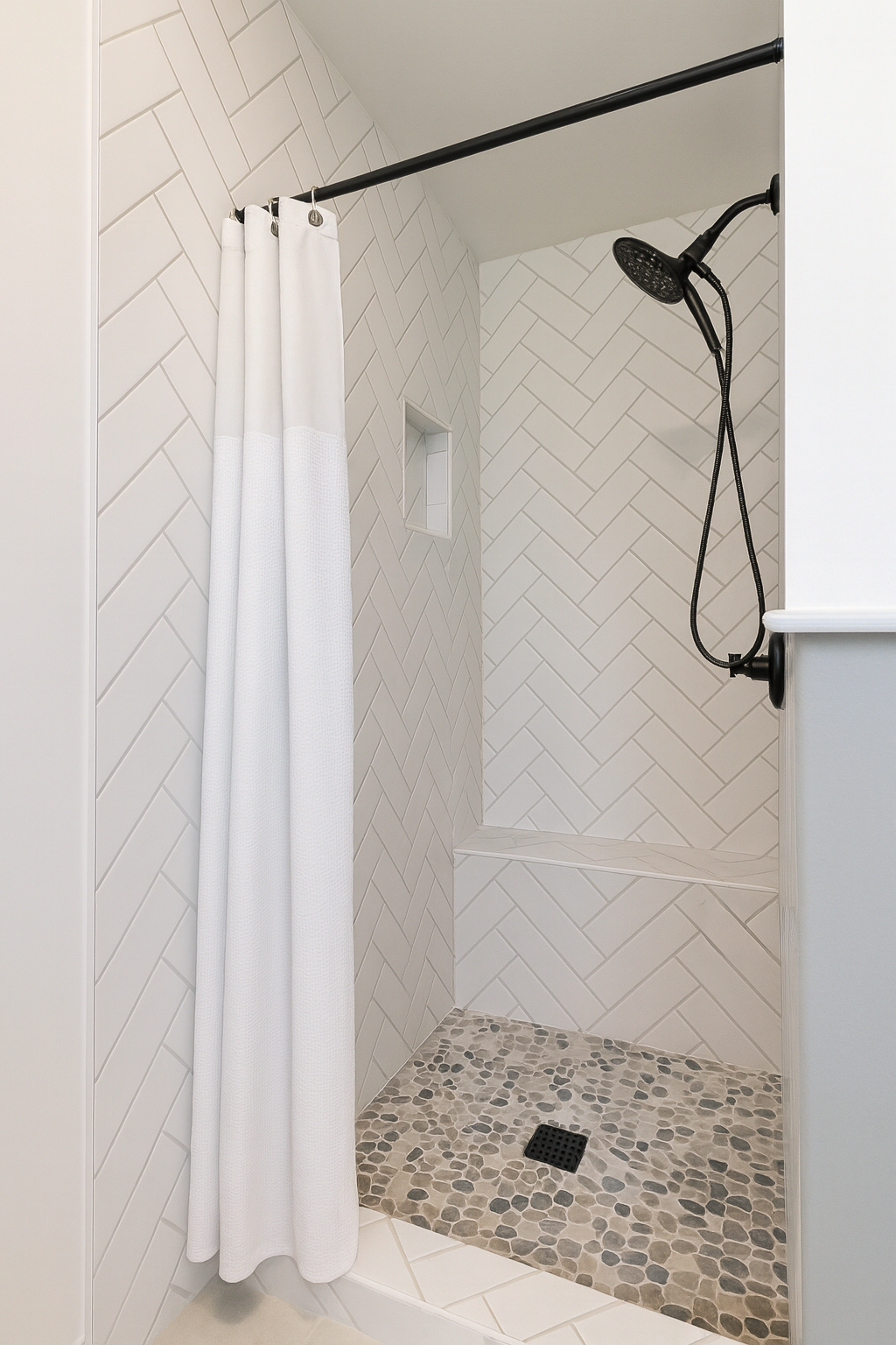 Walk-In Shower Master En Suite Bathroom | Representative Interior. Finishes and decor vary by Unit
