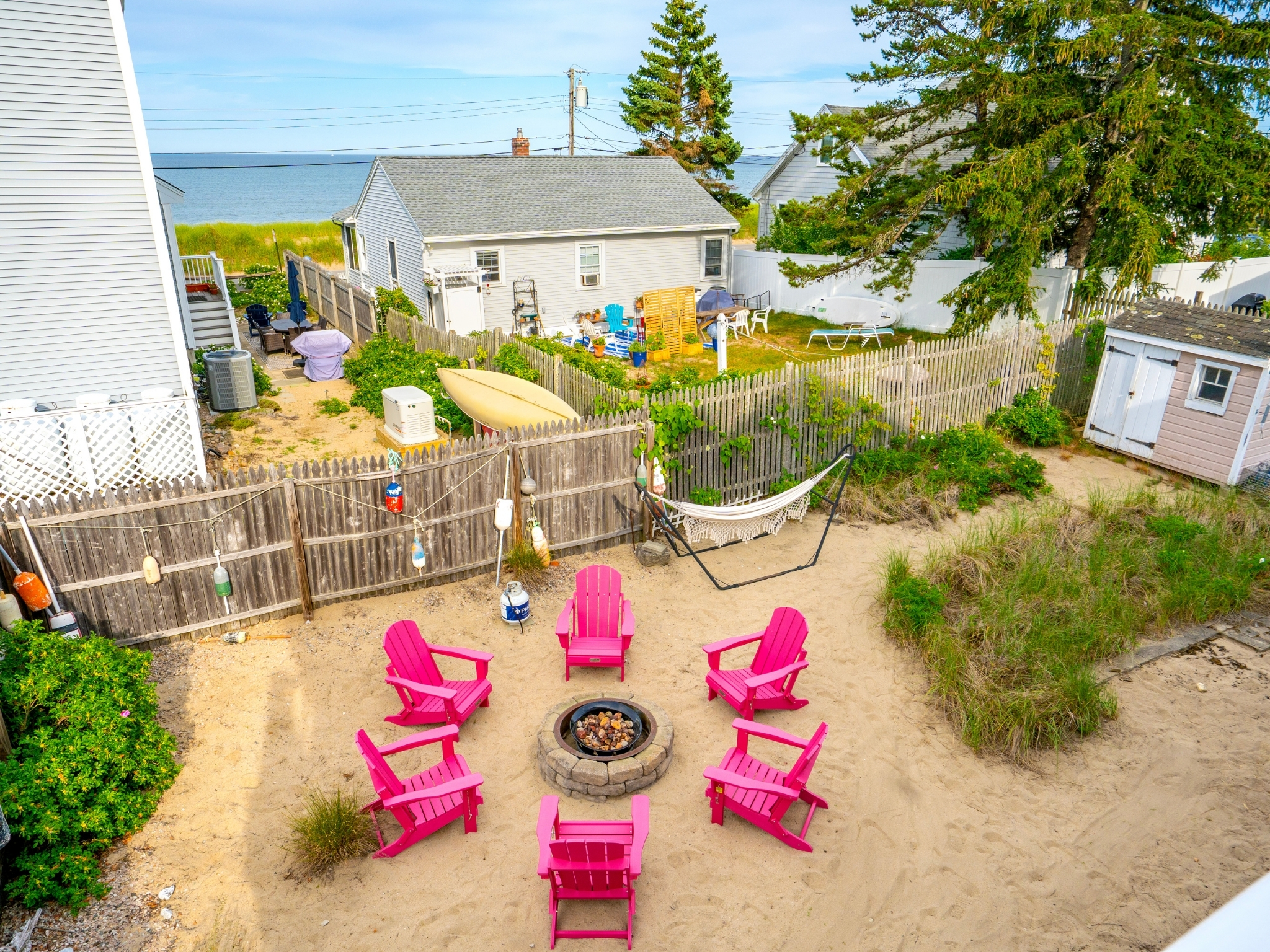 Our firepit is ready to light up your night with good vibes and glowing warmth.