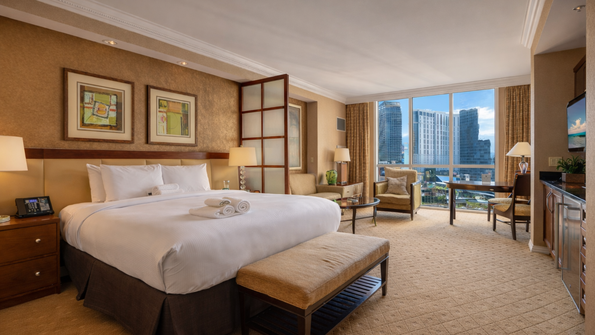 MGM Tower 2 · Units 1119+1121 — Queen Suite