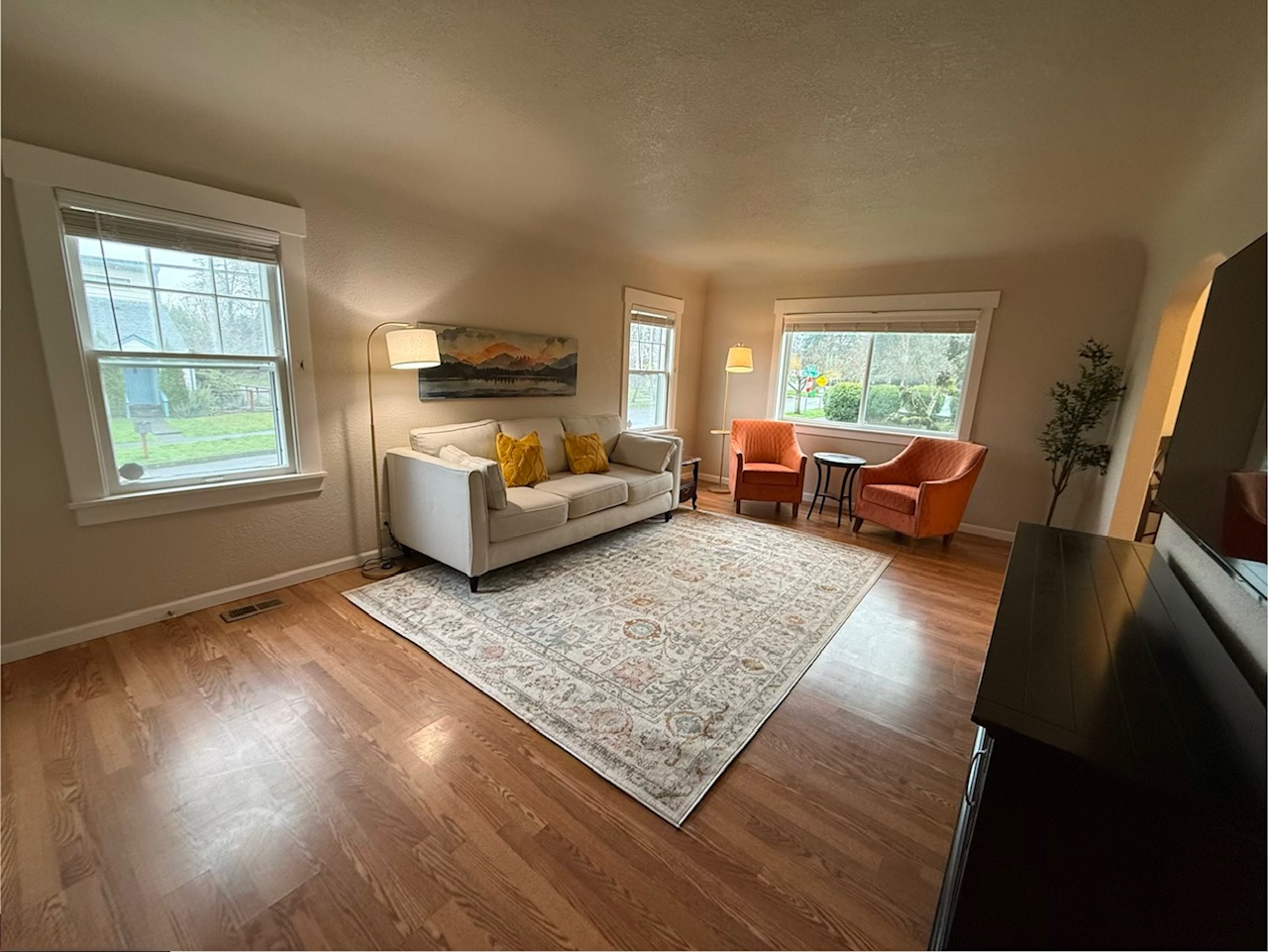 Large living room for gatherings