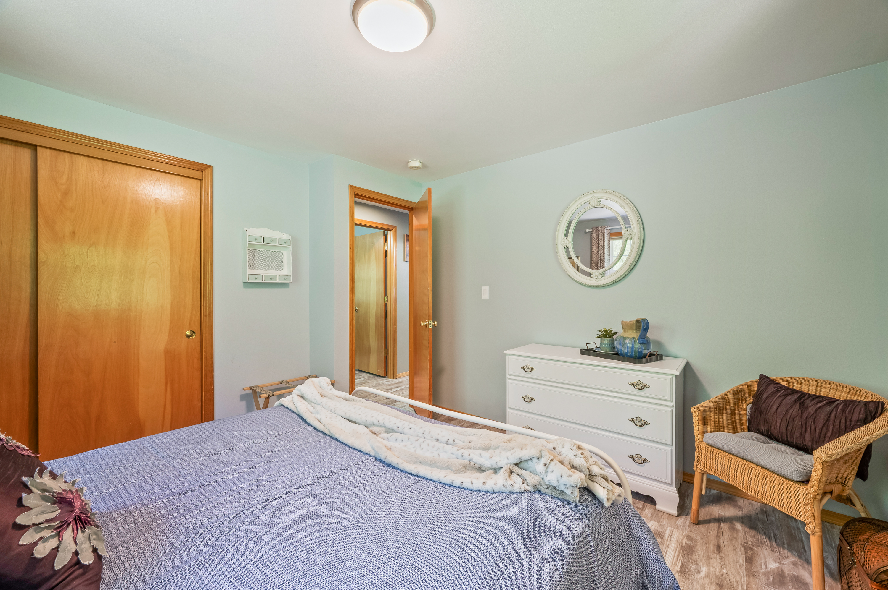 Bedroom #2 of 3: downstairs with Queen bed