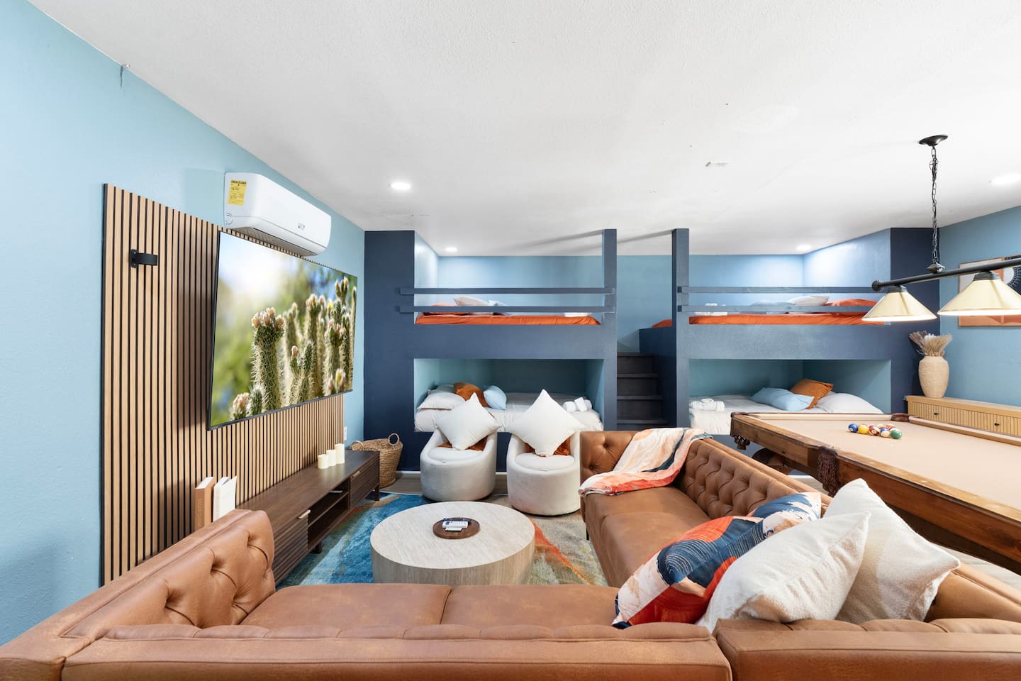 Cuddle up and watch a movie on the big screen here.