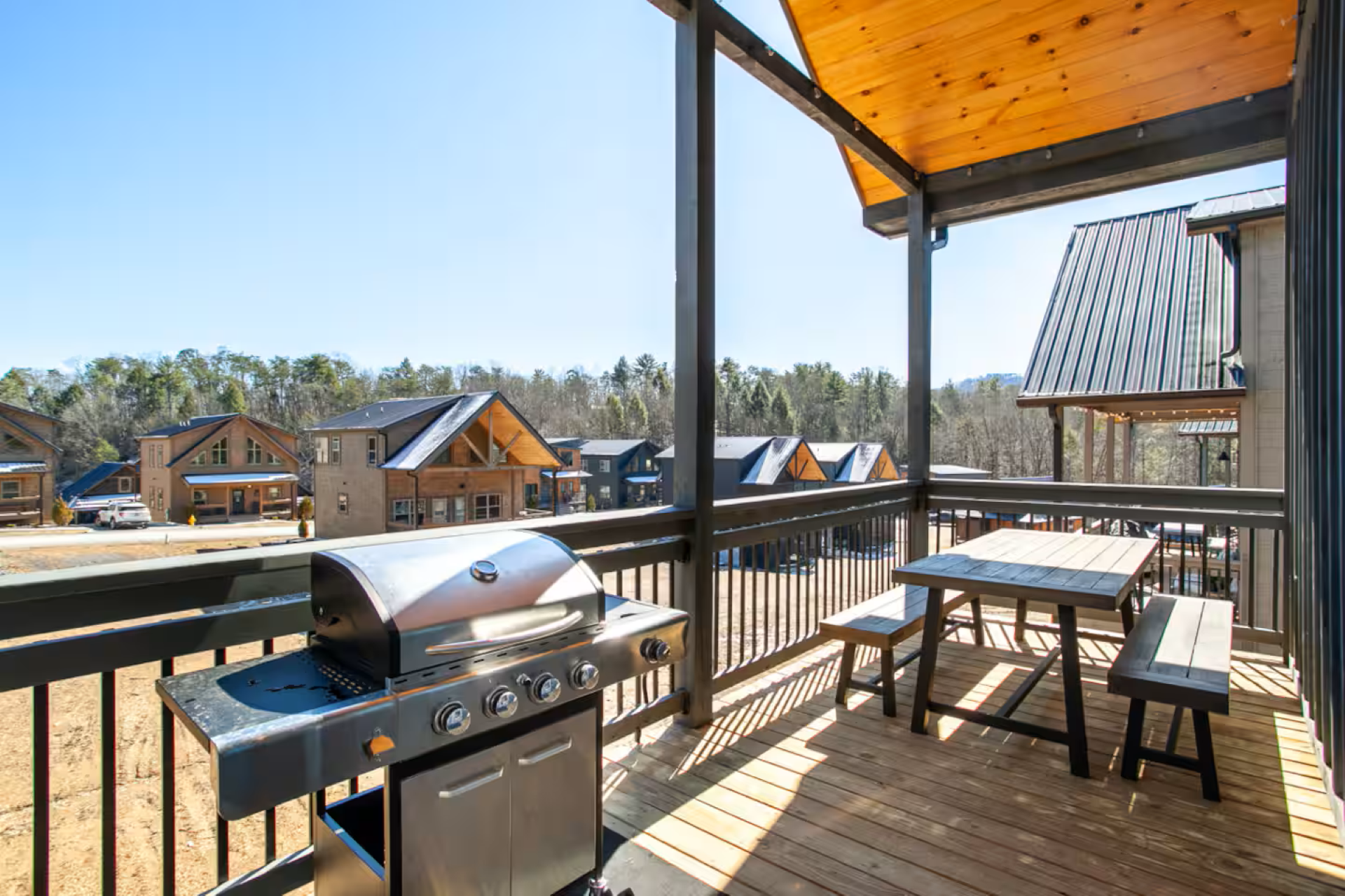 Gas Grill and outdoor dining