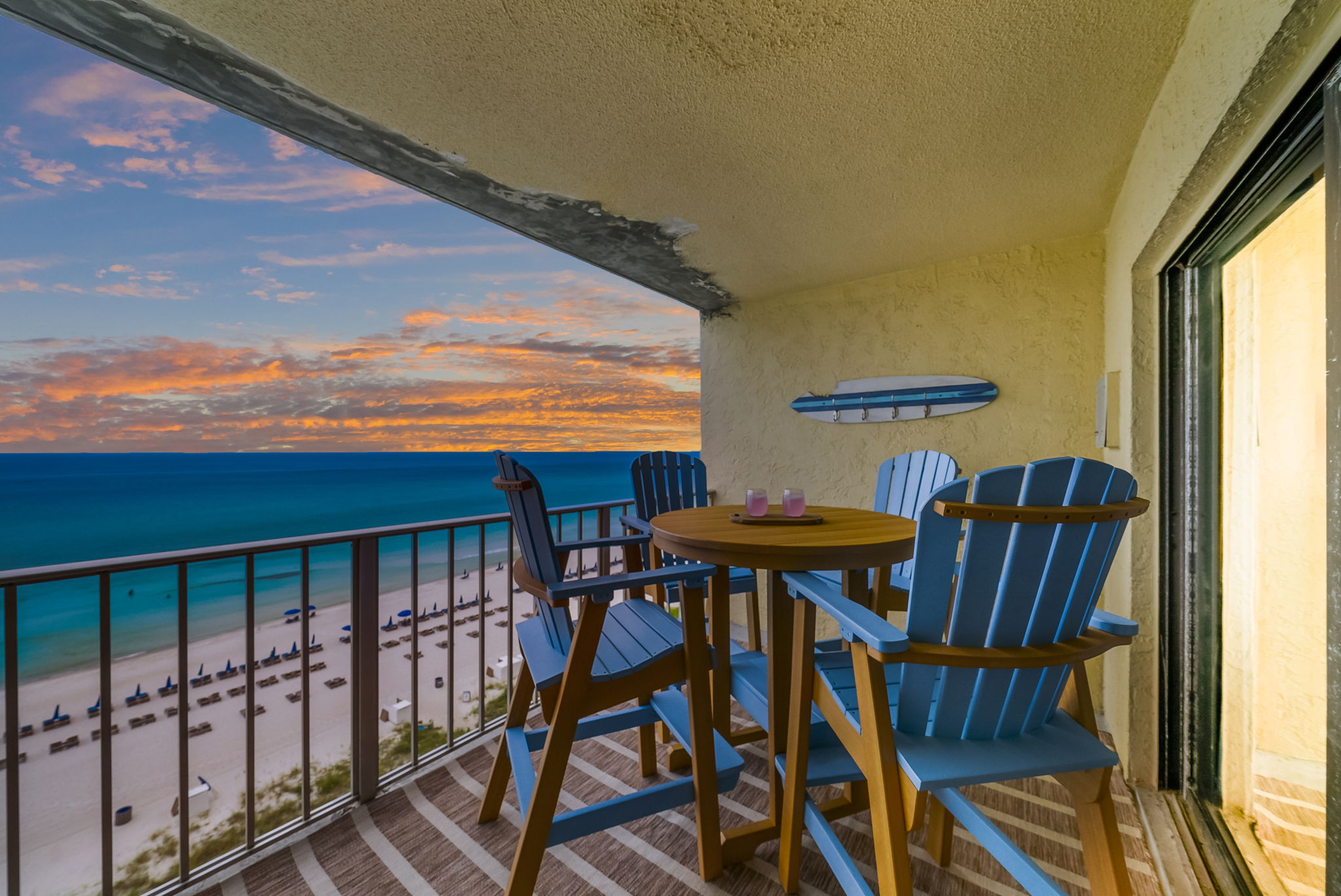 evening sunsets can't be beat from here on the balcony in our opinion!