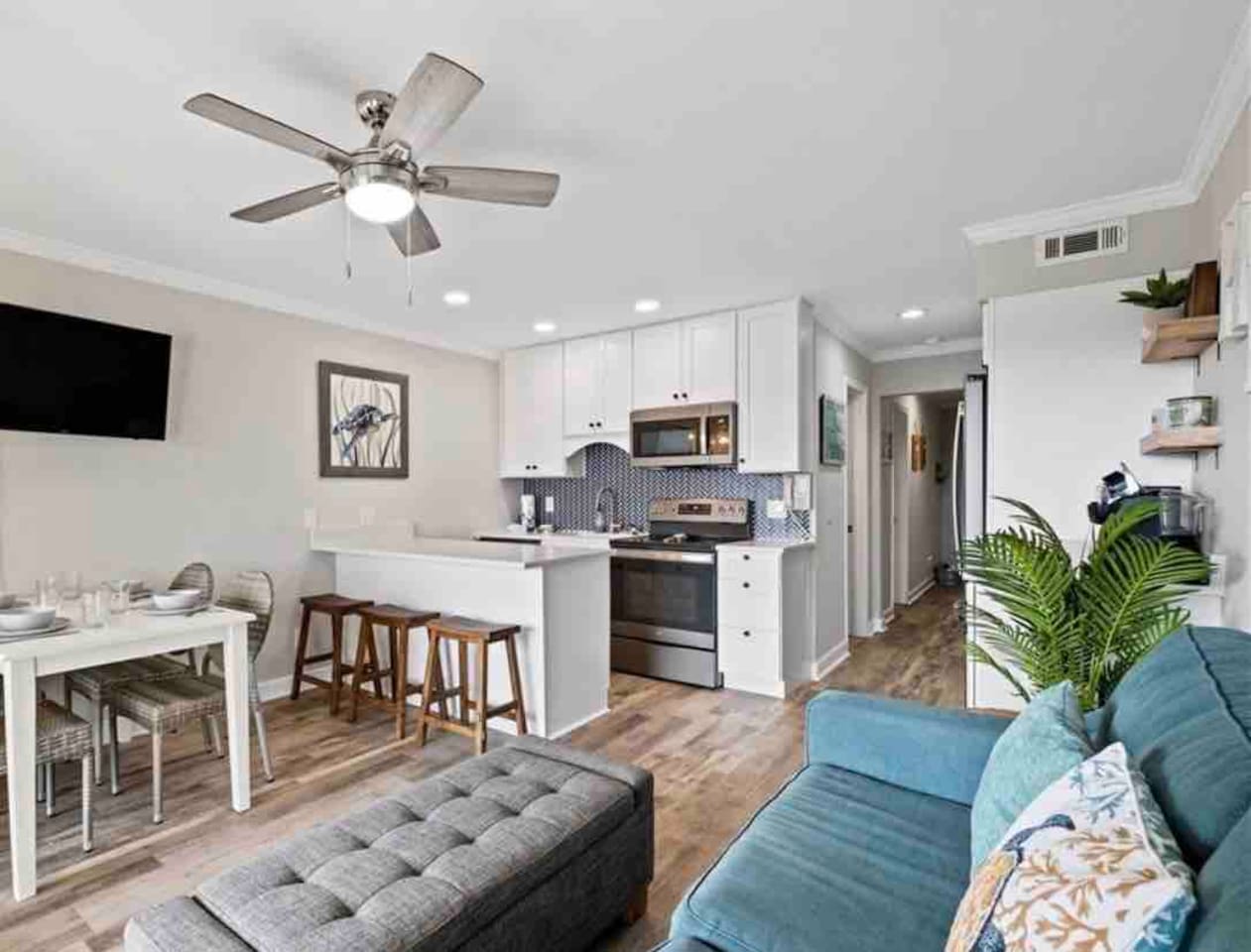Living room with Smart TV