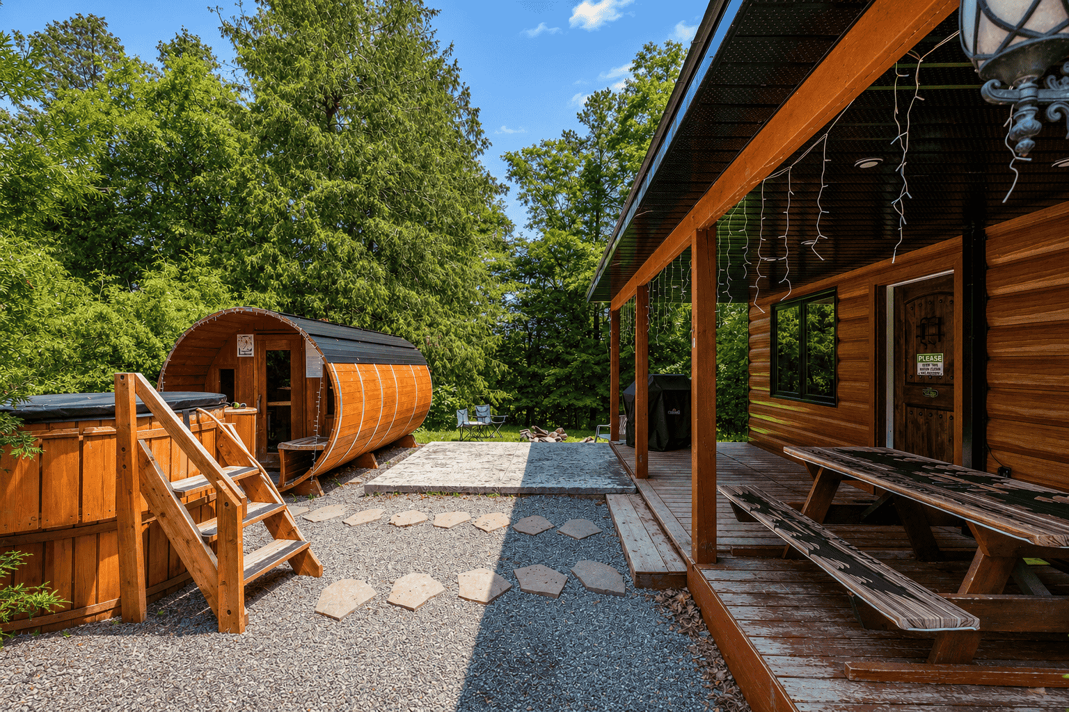 Exterior of Cottage 4 with Sauna.