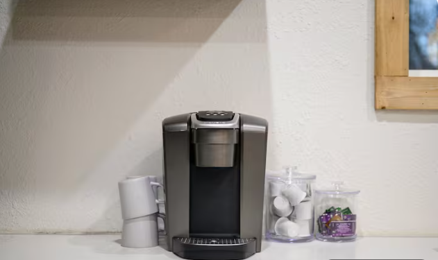 Coffee station stocked for your morning brew