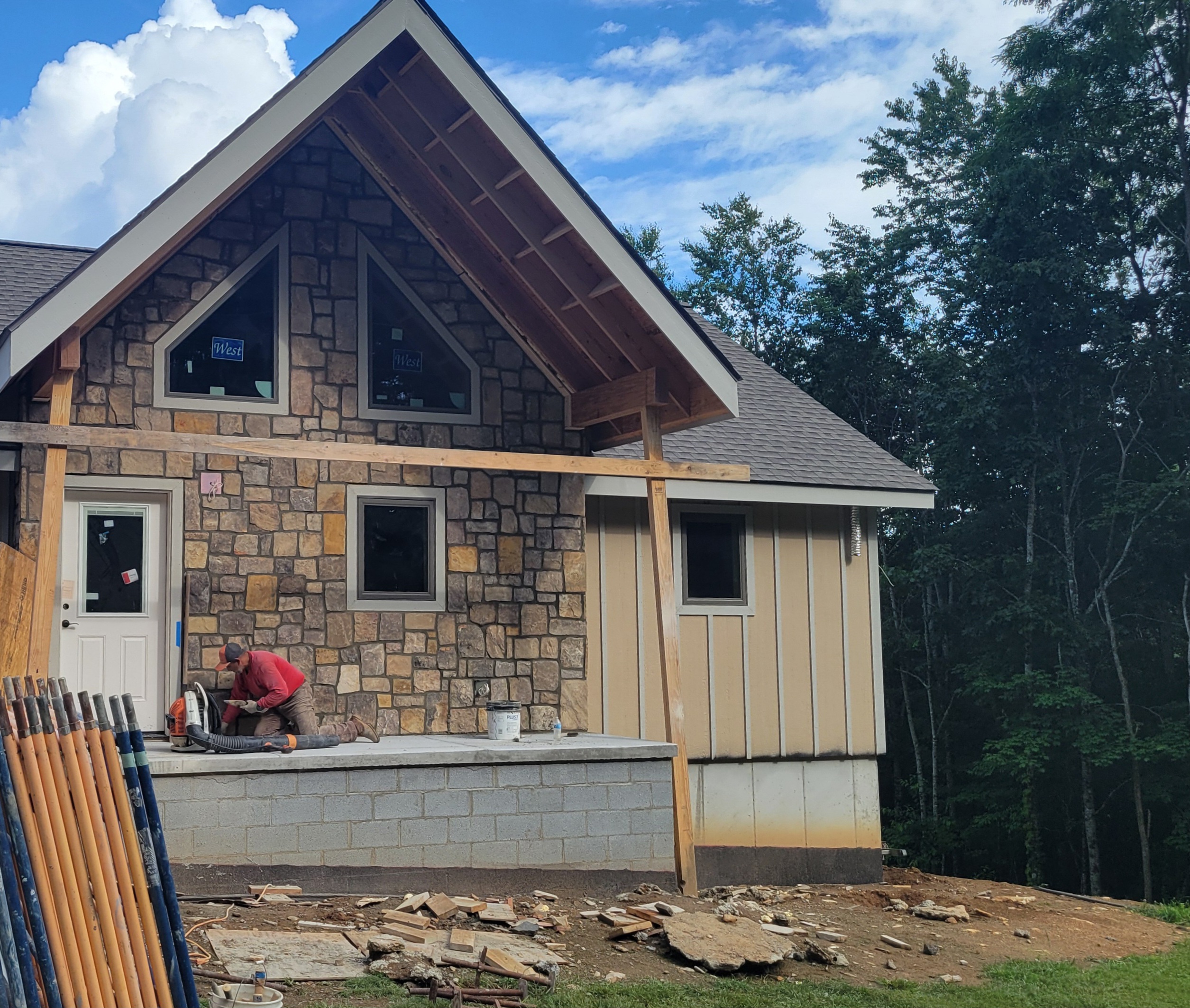 Sneak peek: work on facade stone