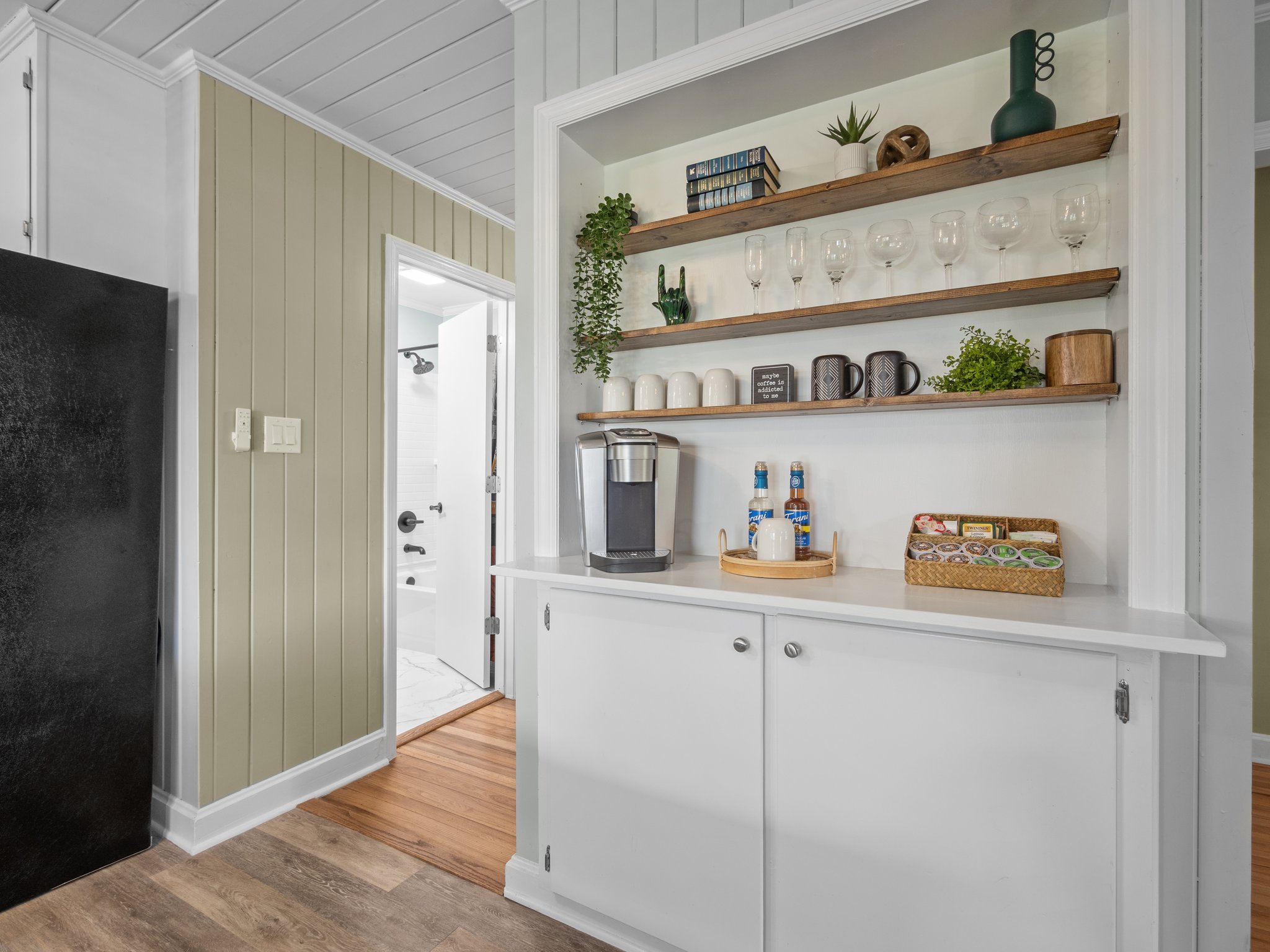 Well stocked coffee nook