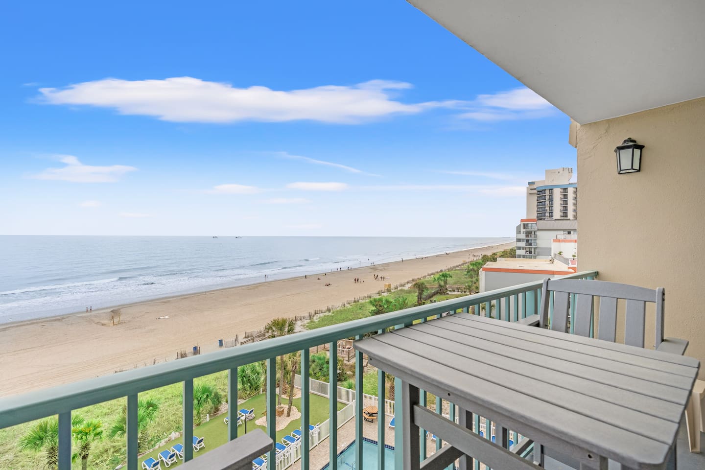 Relax on the balcony and enjoy the view.
