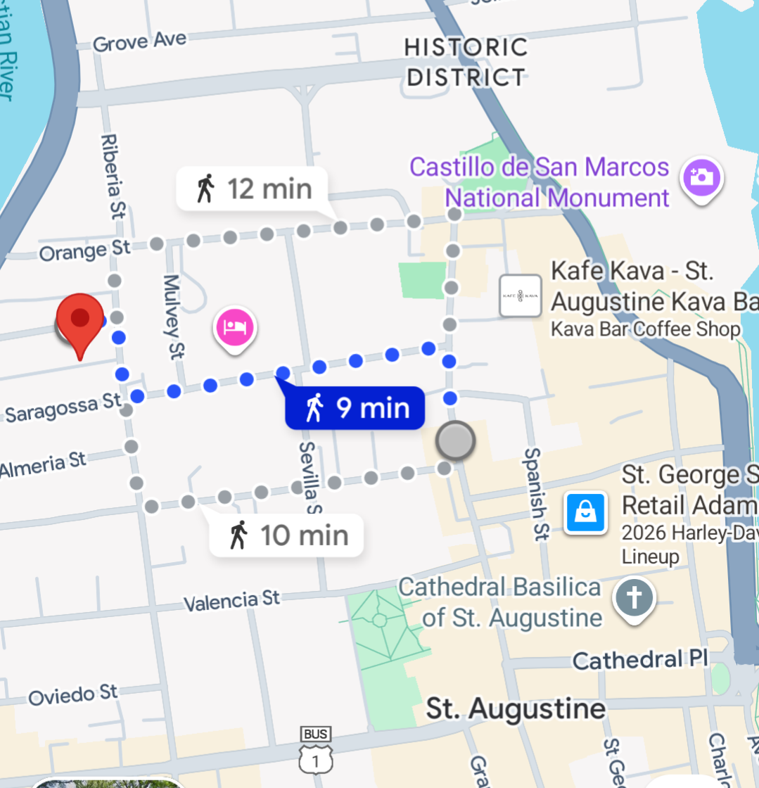 Walk to all the ancient city has to offer including restaurants, museums, historical sites, and charm! So easy and convenient to park at home and just walk!