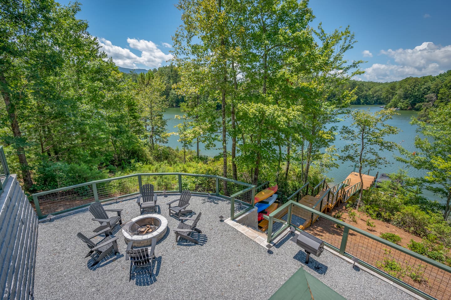 Open firepit on the water