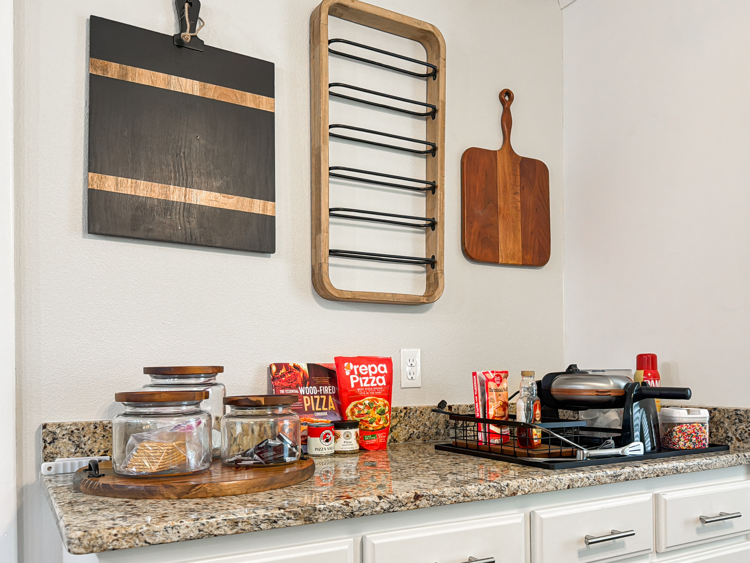 Head over to the breakfast bar for waffle and s’mores supplies!