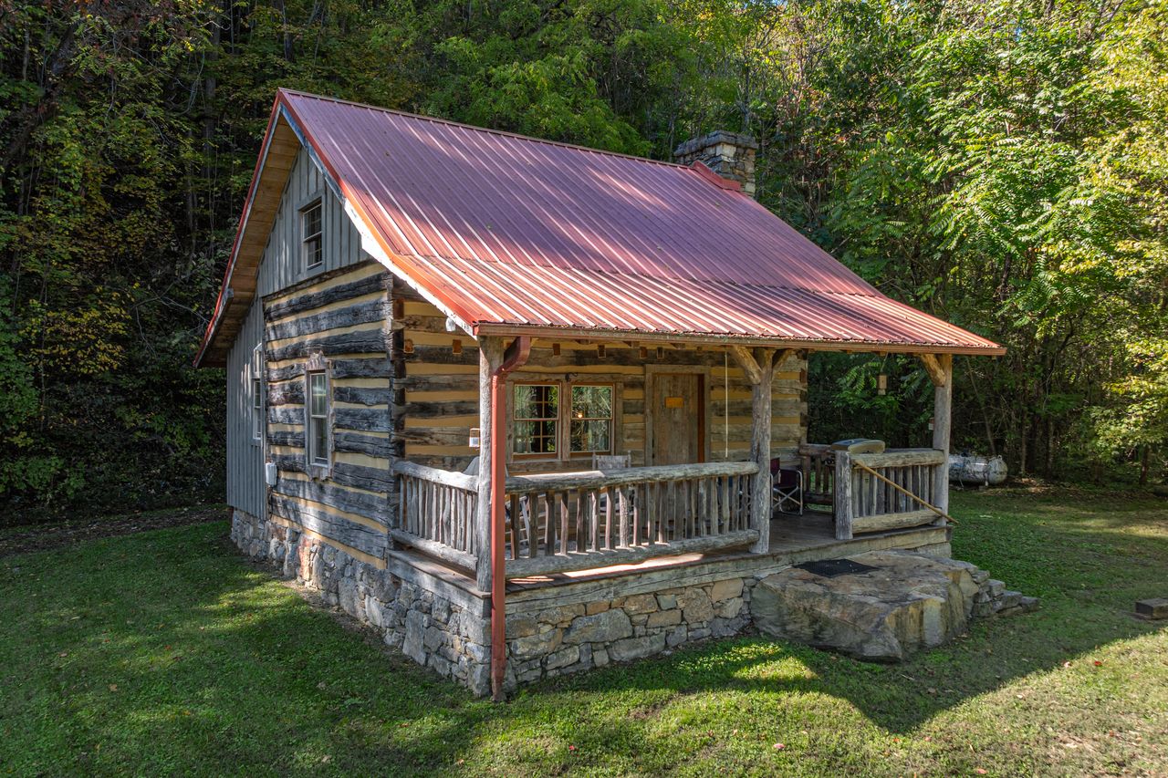 The Riverstone Cabin is constructed of hand hewn timbers from the late 1800s. This special place has been lovingly preserved and continues to host people who are up for a little adventure and a lot of nature. 