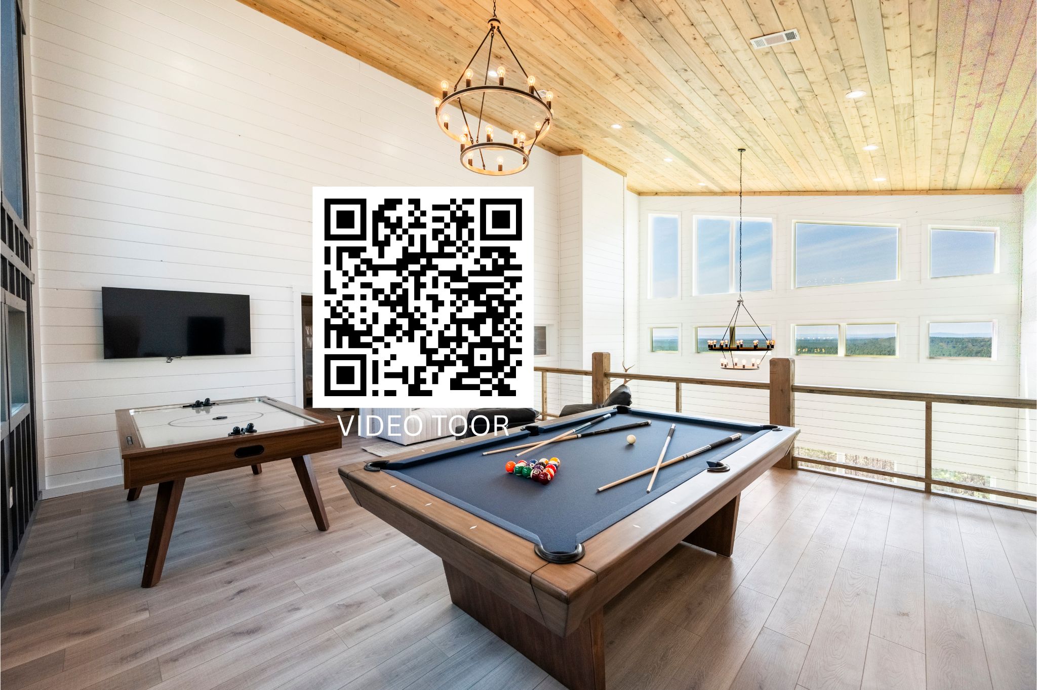 Game on! 8-ft regulation pool table for friendly competition.