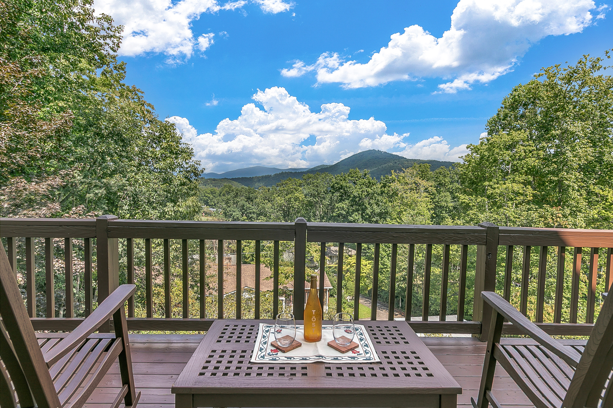 Gorgeous Mountain view from the upper deck