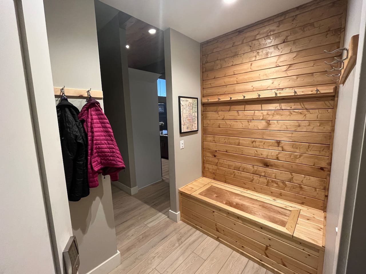 Mudroom from garage entry